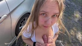 stuck in the car window - and you take your chance..