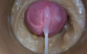 Extreme Close up! Injecting a Large Dose of Sperm Pussy Toy Camera 4K