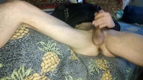 Cum soaked anal creampie gushing deep in tight hole