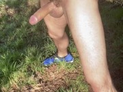 Went for a run and got horny, so decided to go for a risky jerk-off