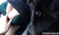 Busty Czech girl Alexa fucked in the car