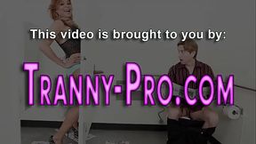 Gorgeous tgirl gets ass railed