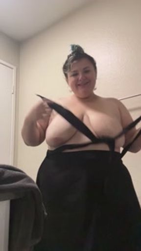 BBW GOTH GIRL Sexting and Stripping For my Boyfriend