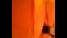 ex plays with makeup brush