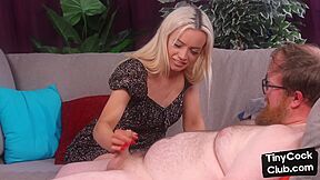 Cfnm Amateur British Babe In Dress Jerking Small Cock Dude