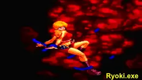 Young Warrior Faces Fiery Queens Challenge in Wild Hentai Clash
