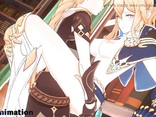 Genshin Impact Jean has hot sex in her office