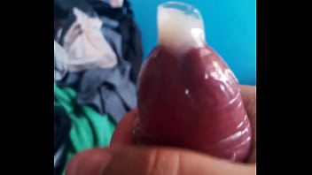 Fucking a paper roll, wearing a condom, cumming inside a condom. May 28, 2023.