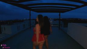 Threesome at the rooftop of our villa