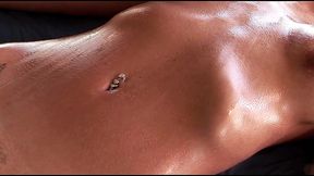 aubrey addams deep throats then fucked on oiled massage table