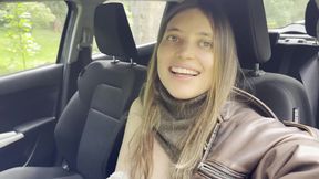 We Get Excited by Hearing the Sound of the Car, Kissing, Touching Each Other's Breasts and Having Orgasms.