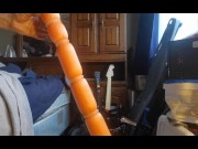 Straight Male Riding 2 Feet Of Ribbed Pool Noodle