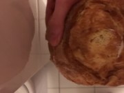 fucking bread with cum