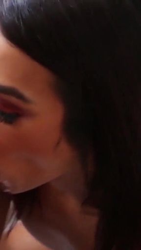 Transerotica TS Khloe Kay Hot Thick Cums to Mouth After BJ