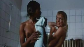 80s young college girlfriends in sexy retro uniform skirts are exciting the fuckers