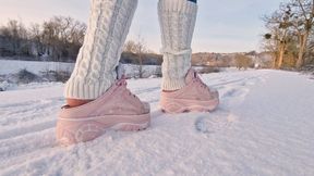 Snow Tease in Worn Glitter Buffalo Clogs Part 1