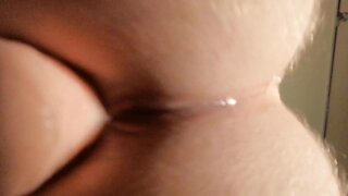 Close up on dildo filling my gaping ass: anal orgasms & toys for the boy!