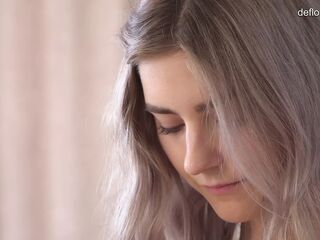 Russian cute honey Tieny masturbates her constricted cunt