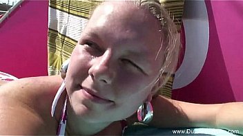 Chubby Dutch MILF gets fucked on the beach