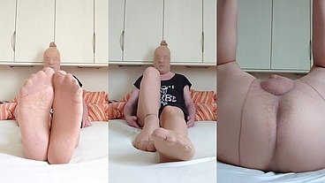 Erotischer Mittag in Feinstrumpfhose