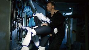 Rachel Starr in sexy white boots gets fucked standing up, intense XXX video