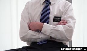 BoyMissionary.com - Young Mormon's devout masturbation while being sanctified with an