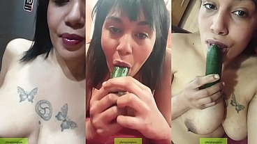 Me encanta meterme un pepino por mi vagina cuando me éxito