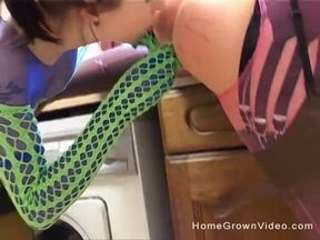 Freaky English Lesbos Have Strap on Anal Sex