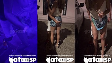 Casada conhece dois novinhos na balada, apronta na frente do corno, leva eles embora pro carro e depois fode na rua - Parte 1