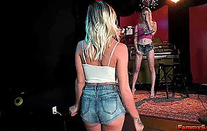 Stepsister Chloe Temple and Lily Larimar lesbian sex