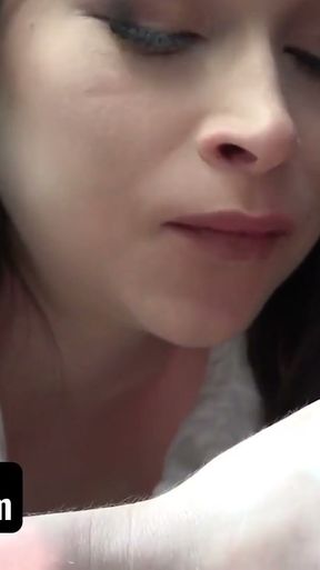 SisLovesMe - Beautiful Teen Jennifer Jacobs Pleasures Stepbro By Wrapping Her Lips Around His Dick   Clip 1
