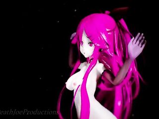 MMD R18 in nature's garb Pink Yamakaze Shake it 105
