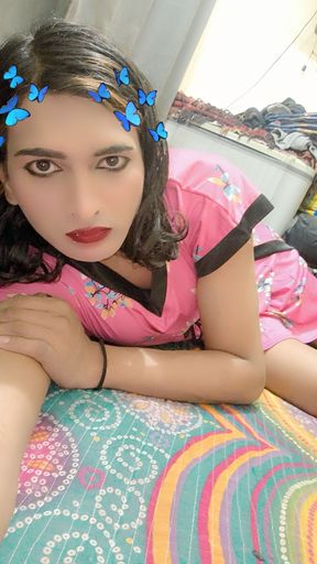 Zoya Shezadi in Banana Eating Is Very Happy