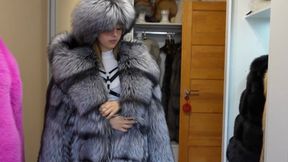 Enjoy my new full lenght silver fox fur coat