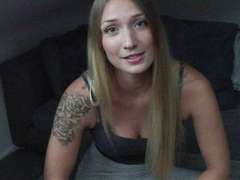 Beautiful teen brunette Jessica Sinn masturbates