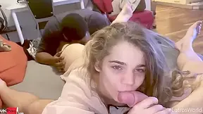 Sabrina Spice - Yonge Adorable Teens 18+ Skank Fucks African Roommate Into Interracial 3some