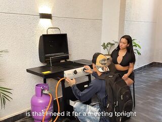 I bang my client Hottie Colombian with large breasts and consummate body, creampie! Danyel Mast & Lorenadoll