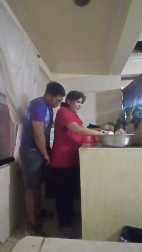 Fucking in the Kitchen From My Wife, I Fuck the Cook