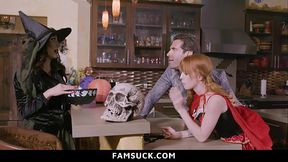 Big Bad Wolf Stepdad'_s Hunger for Sex Is Satisfied by Little Red Riding Hood'_s Pussy - Famsuck