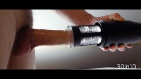 Boy Masturbating with Automatic Sex Toy