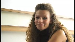 Adorable cutie goes limp on bedding &mdash;  proudly flashes eager p*ssy