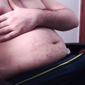 Chubby man cumming