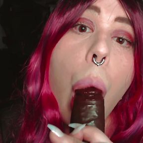 Sissy Mykella Sucks, Strokes and Eats Own Cum