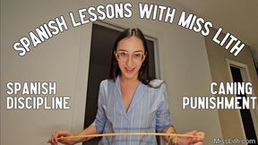 Spanish Lessons: Cane Strokes for Wrong Answers