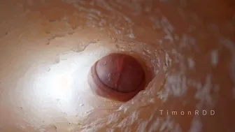 Amateur guy fucks a clear anal toy with camera inside and cums hard