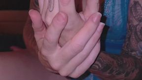 SinBun rubs lotion into her hands