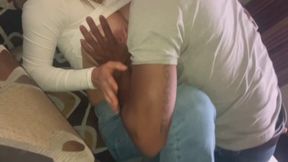 Blonde MILF fucks college student