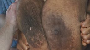 Reverse Tittyfuck Doreen 52LL giant african melons Pov