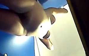 Pretty tiny teen masturbates