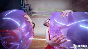 Q1098 Mean cheerleeders pop balloons in your face - 1080p